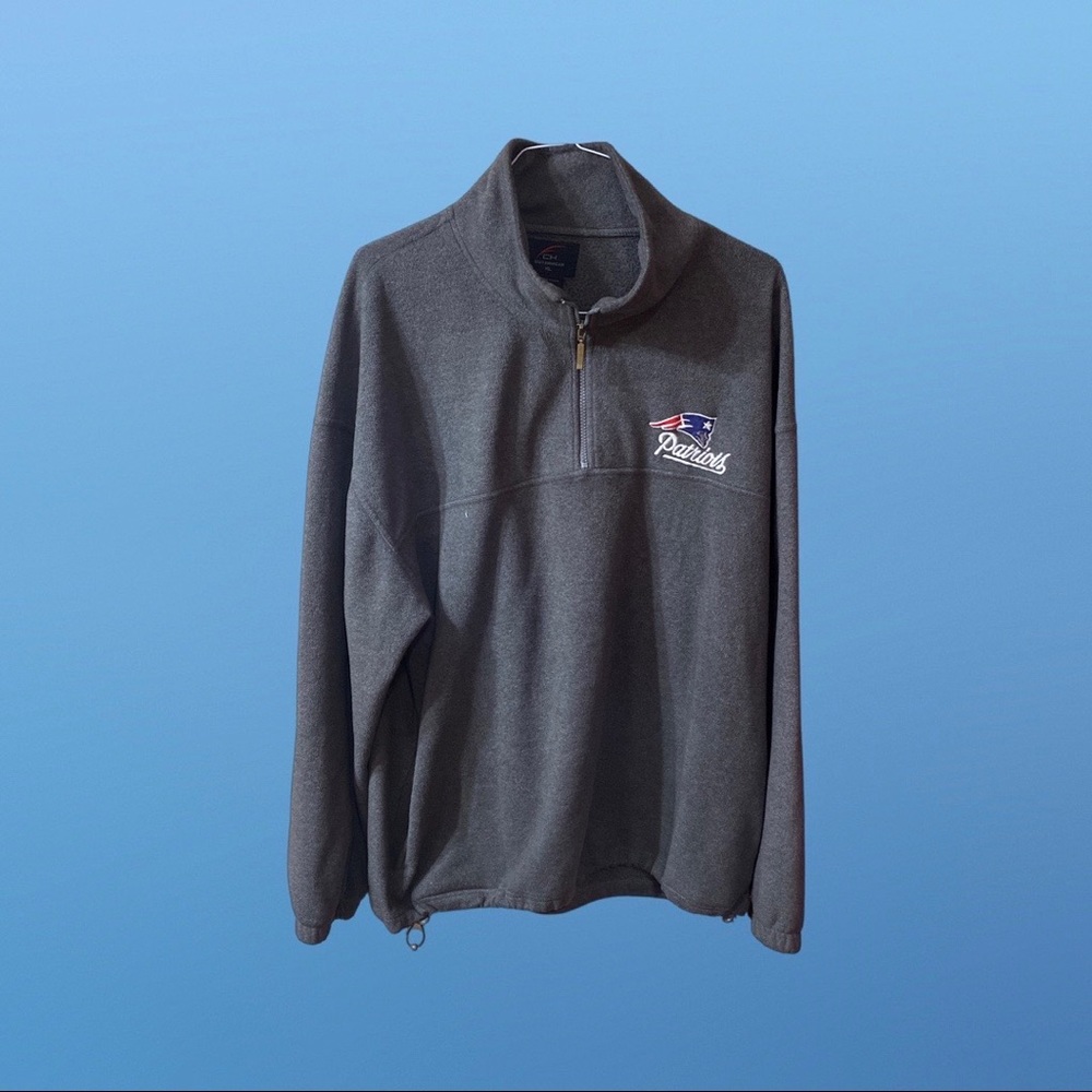 Quarter zip New England Patriots fleece pull over
